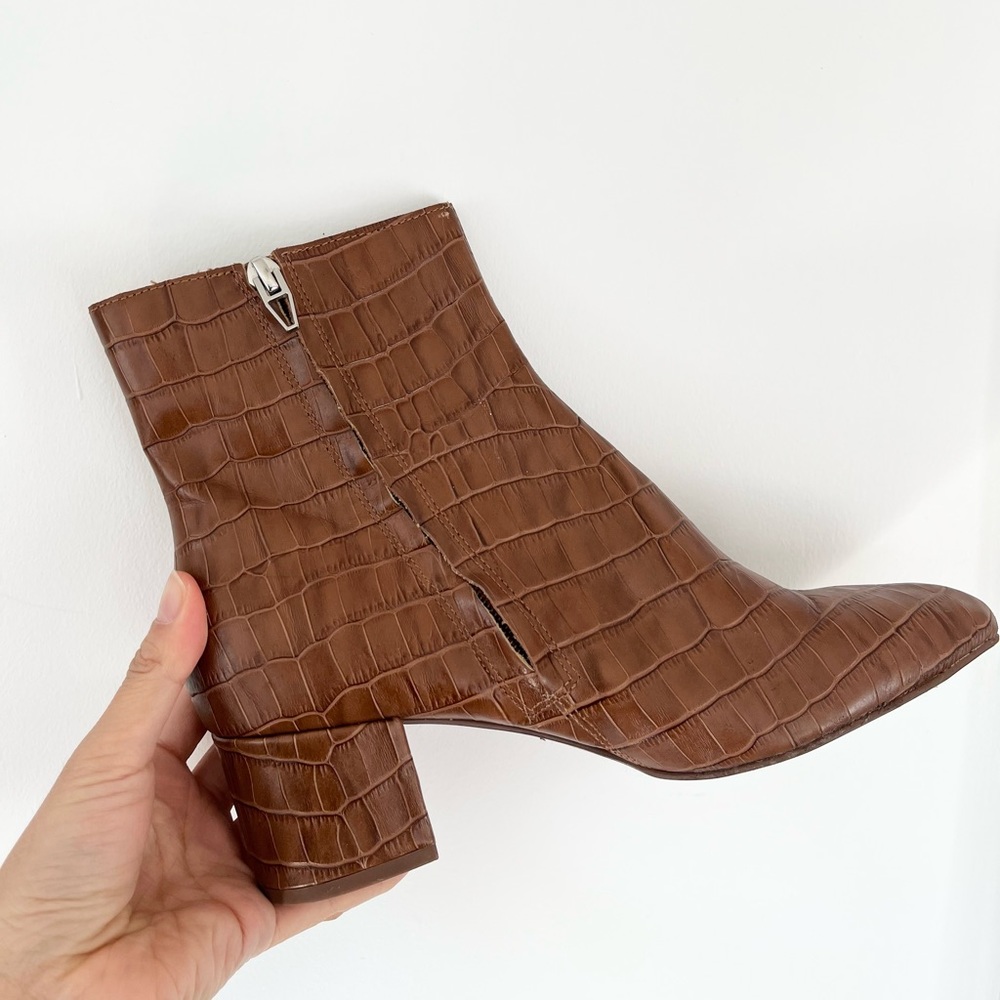 SOLD - Dolce Vita leather faux croc print boots, women’s size 8